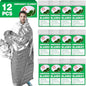 CXYARY 12 Pack Emergency Thermal Blanket Survival, 84” x 52” Mylar Blanket, Space Blanket, Silver Foil Blanket, Survival Kit Camping Blanket, Body Warmer Blanket for Outdoor, First Aid, Hiking