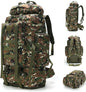 70L/100L Hiking Camping Backpack MOLLE Rucksack Waterproof Daypack for Traveling (Woodland Camo)