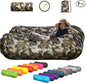 Nevlers 2 Pack Inflatable Loungers Air Sofa Couch | Perfect for Beach Chair Camping Chairs or Portable Hammock |Travel Bag Pouch, Pegs & 3 Pockets| Movie Seating & Camping Accessories Blow Up Lounger