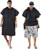 Tirrinia Hooded Surf Poncho Changing Towel Summer Swim Robe with Pocket, Quick Dry Towel Hoodie for Surfing Swimming Diving Men Women