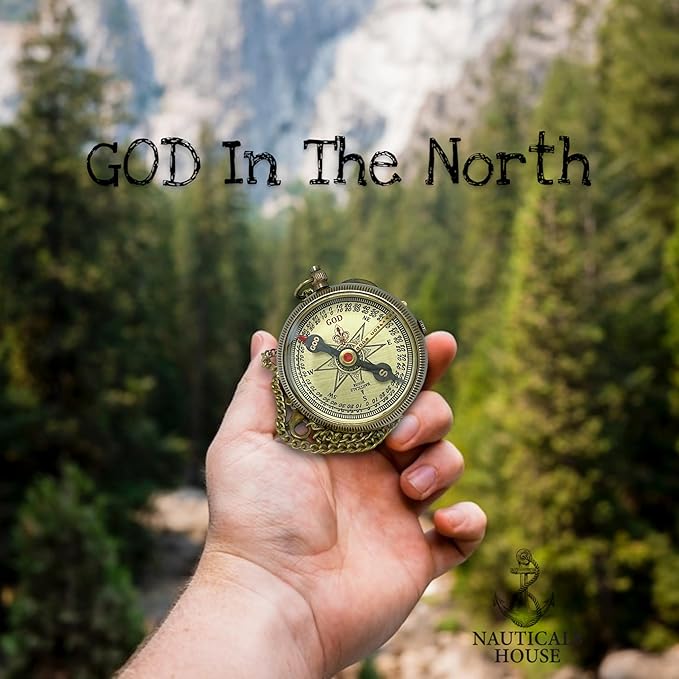 Bible Verse Brass Compass – “Trust in The Lord with All Your Heart” (Proverbs 3:5-6) | Religious Gifts for Men, Women, Boys, Girls, Teens | Daily Encouragement, Easter, Baptism, Faith-Based Keepsake