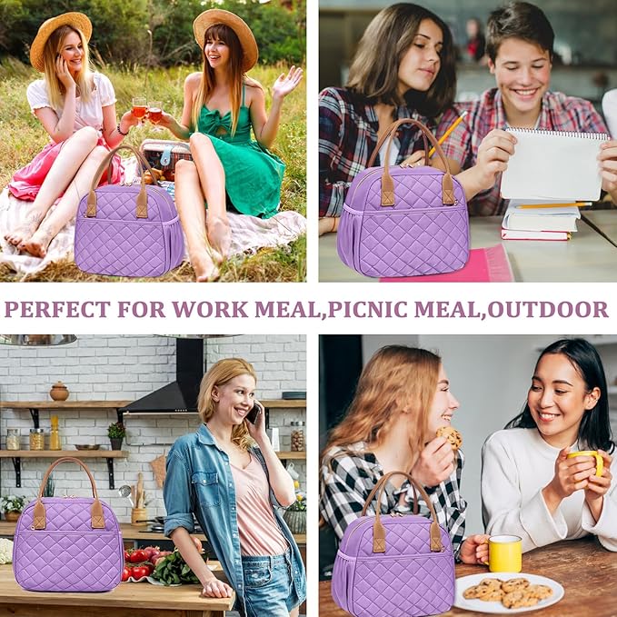 CAMTOP Lunch Box for Women Men Insulated Lunch Bag Lunch Tote Bag Leakproof Thermal Cooler Large Capacity for Travel Work School Picnic