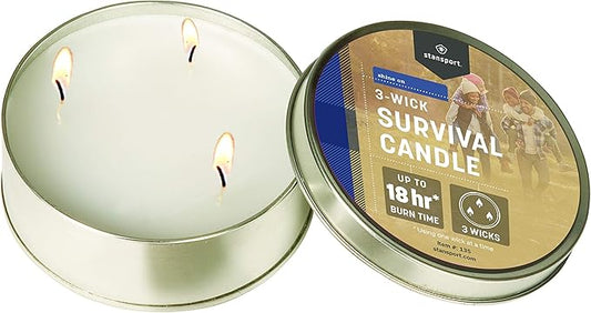 Stansport 3-Wick Survival Candle (135)