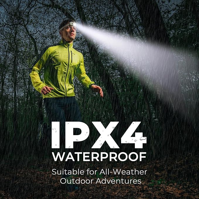 Rechargeable Headlamps Flashlight,1200 Lumens Super Bright LED Head Torches,Sensor Control, 7 Light Settings, IPX5 Waterproof & Lightweight, Ideal for Camping, Running & Hiking Outdoor (2 Pack)
