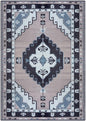 BalajeesUSA Outdoor Rug - 6x9 feet, Blue, Grey, Reversible, Portable, Duarable, Waterproof, Plastic straw patio rugs, Large RV camper mat 140