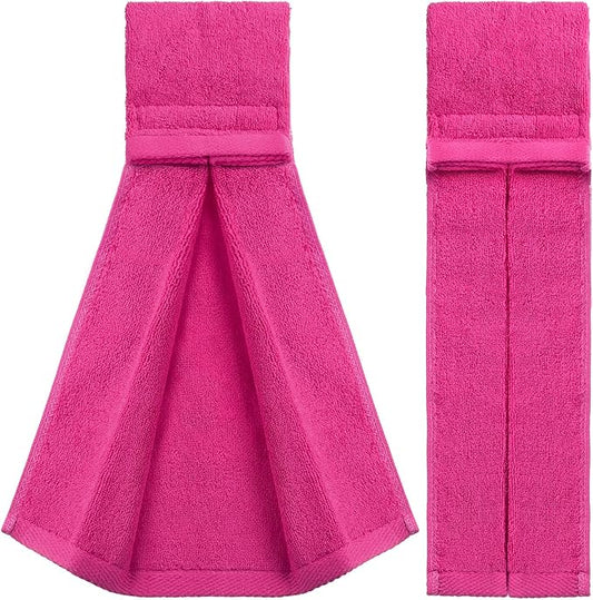 Shimeyao 2 Pcs Football Towel Cotton Sports Football Field Towel Pitching Towel with Closure Football Sweat Towel for Football Gym Men Women Accessories (Rose Red)