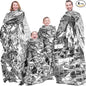 Maitys 4 Pcs Emergency Blankets High Silver Reflective Foil Sheet Heat Foil Protection Rescue Blankets Camping Blanket Hiking Space Blankets and Garden Greenhouse Covering Plant Growth Sheet