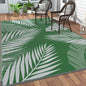 GENIMO Outdoor Rug 6' x 9' Waterproof for Patios Clearance, Reversible Plastic Straw Camping Carpet, Large Area Rugs Mats for RV, Picnic, Backyard, Deck, Balcony, Porch, Beach, Green&Grey