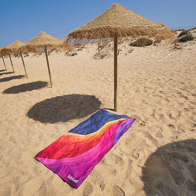 REETUAL Quick Dry Beach Towel, Sandproof Beach Blanket. 70 x 35in Microfiber Beach Towels Large, Lightweight Beach Towel with Compact Beach Towel Storage Bag. Swim Towel, Camping or Backpacking Towel