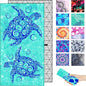 Microfiber Beach Towel – Turtle Bubbles Quick Dry Lightweight Sand Free Oversized Large Towel Travel Must Have Swim Pool Yoga Camping Gear Summer Essentials Packable Sandproof Item Gift 71" 32"