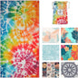 Microfiber Beach Towels - Soft & Lightweight - Absorbent, Quick Dry, Sand Free - Perfect for Beach, Pool, Travel, Camping, Picnic, Yoga - Matching Travel Bag - Large - Rainbow Tie-Dye