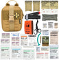 RHINO RESCUE IFAK Trauma Kit with Tourniquet, Tactical First Aid Kit Molle Pouch for Military, Combat, Car, Camping, Hiking, Travel， FSA HSA Eligible (Coyote Brown)