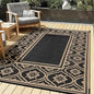 Patio Rug 5'x8' Waterproof Outside Area Rugs Reversible Brown Outdoor Plastic Straw Carpet for RV Deck Camping Entryance Porch Picnic Balcony Beach