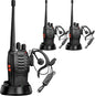 Rechargeable Long Range Two-Way Radios with Earpiece 3 Pack Arcshell AR-5 Walkie Talkies Li-ion Battery and Charger Included (3 Pack)