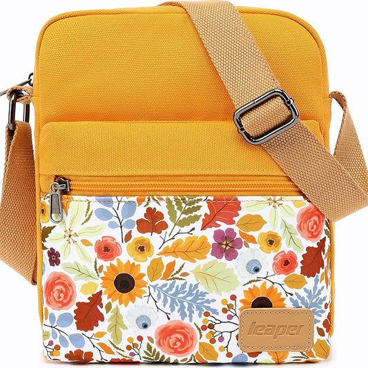 Leaper Girls Crossbody Purses for Kids 2 PCS Cross Body Bag Women Messenger Bag Girls Canvas Bag Cross Body Purse Set