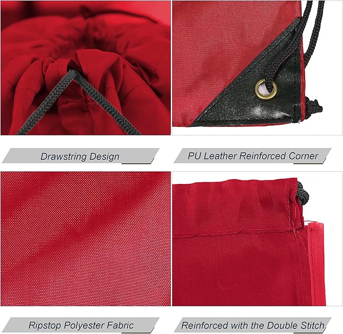 BeeGreen Drawstring Backpack Bags 20,30,50 Packs Reflective String Bags for Gym Sport Trip Cinch Sack DIY for Women Men