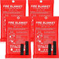 Jerify 4 Pack Fire Blanket for Home Emergency Fire Blanket 47 x 47 Inch Kitchen Fire Suppression Blanket Fiberglass Fire Blanket Flame Retardant Protection and Heat Insulation (Red)