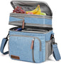 MIYCOO Lunch Bag for Women Men Double Deck Lunch Box - Leakproof Insulated Soft Large Lunch Cooler Bag, (Blue,15L)