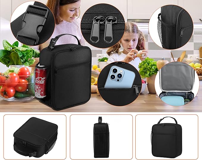 Lunch Box for Men - Reusable Lunch Bag Men Adult Women- Insulated Small LunchBox