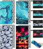 Microfiber Beach Towel – Quick Dry Lightweight Sand Free Oversized Large Towel Accessories Swim Pool Yoga Camping Summer Cruise Ship Essentials Compact Sandproof Gift (River Shell Sunset,71" 32")