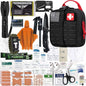 Everlit Survival Upgraded Survival First Aid Kit Emergency Gear Trauma Kit with 1000D Nylon Laser Cut Tactical EMT Pouch for Outdoor, Camping, Hunting, Hiking, Earthquake, Home, Office