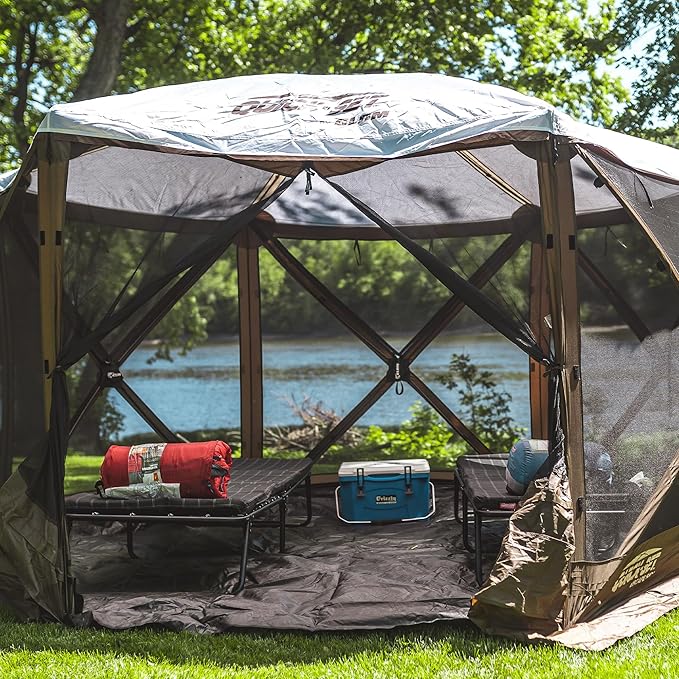 CLAM Quick-Set Floor, Removable Tent Footprint Mat Tarp Camping Accessory Gazebo Screen Shelter