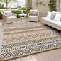 MontVoo Outdoor Rug Carpet Waterproof-Patio Rug Mat 5x8 Reversible RV Camping Rug Picnic Mat Plastic Straw Outside Rug for Balcony Porch Deck Beach-Boho Outdoor Area Rug for Patio Decor Colorful
