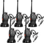 Rechargeable Long Range Two-Way Radios with Earpiece 5 Pack Arcshell AR-5 Walkie Talkies Li-ion Battery and Charger Included (5 Pack)