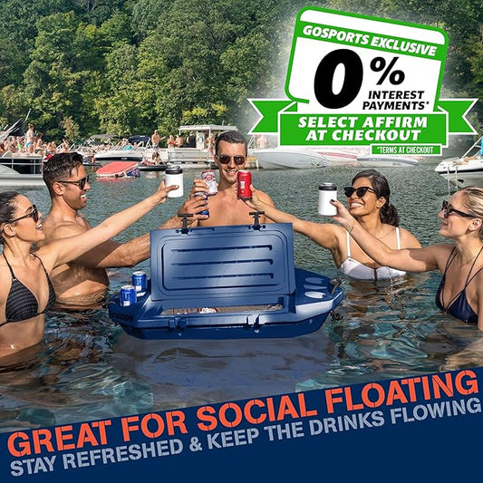 CUDDY Floating Cooler and Dry Storage Vessel for Land & Water – 40QT– Great for River, Beach, Kayak, Pool, & Lake - Multiple Color Options