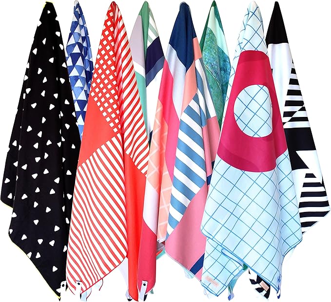 Microfiber Beach Towel & Bag. Lightweight, Compact & Quick-Dry. For Travel, the Beach, Pool, Gym, Yoga & Camping. Extra Large (71x35.5), Pool Blue