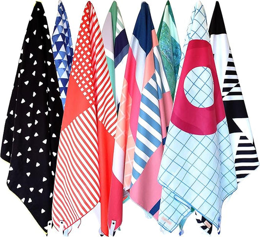 Microfiber Beach Towel & Bag. Lightweight, Compact & Quick-Dry. For Travel, the Beach, Pool, Gym, Yoga & Camping. Extra Large (71x35.5), Pool Blue