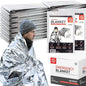 72 HRS Extra Large MIL-SPEC Emergency Mylar Thermal Blanket (Pack of 60) Heat Space Survival Blankets for Car, First Aid Kit, Hiking, and Shelter