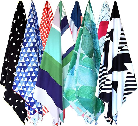 Microfiber Beach Towel & Bag. Lightweight, Compact & Quick-Dry. For Travel, the Beach, Pool, Gym, Yoga & Camping. Extra Large (71x35.5), Tropical Leaves
