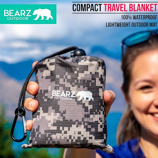 Pocket Blanket - Waterproof Picnic Blanket, Compact Travel Blanket, Picnic Blankets Waterproof Foldable Lightweight for Beach, Hiking, Festival Accessories
