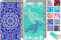 Microfiber Beach Towel – Sea Turtle Mandala Quick Dry Lightweight Sand Free Oversized Towel Accessories Travel Must Have Swim Pool Yoga Camping Gear Summer Cruise Ship Essentials Compact Gift 71" 32"