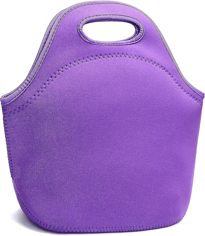Neoprene Lunch Bags Thermal Insulated Lunch Tote Bag Reusable Washable Neoprene Picnic Bag for Women Men