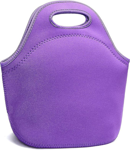 Neoprene Lunch Bags Thermal Insulated Lunch Tote Bag Reusable Washable Neoprene Picnic Bag for Women Men