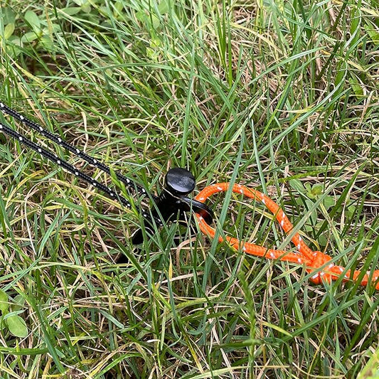 Sutekus Metal Tent Stakes with Reflective Pull Cord Heavy-Duty Forged Steel Tent Pegs Solid Tent Anchors and Camping Spikes for Camping Hiking Outdoors (12"/8PCS)