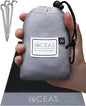 Oceas Outdoor Pocket Blanket - Ideal Sand Proof and Waterproof Picnic Blanket for Beach, Hiking, and Festival Use - Foldable and Compact Mat Easily Fits Into Small Portable Bag