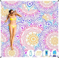 BYDOLL Beach Blanket Waterproof Sandproof 78''×110'' 1-7 Adults Oversized Lightweight Waterproof Sandproof Blanket Large Mat Beach Blanket for Beach Travel Camping Hiking Picnic