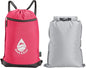 Skog Å Kust GymSak | Patented 2-in-1 Drawstring Cinch Bag with Removable Waterproof Dry Bag | Pink