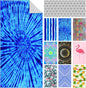 Microfiber Pool Sandproof Beach Towel Blanket - Quick Fast Dry Sand Free Proof Compact Outdoor Camping Travel Swim Micro Fiber Thin Yoga Mat Personalized Gift for Women Man Adult Blue Tie Dye