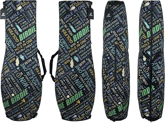 SANDIAN, Golf Travel Bag Cover for Airlines Transit, Heavy-Duty Oxford 1260D, Thick Padded Club Protection Covers, Durable PU Coatings for All Weather Resistant, One Size Fits All