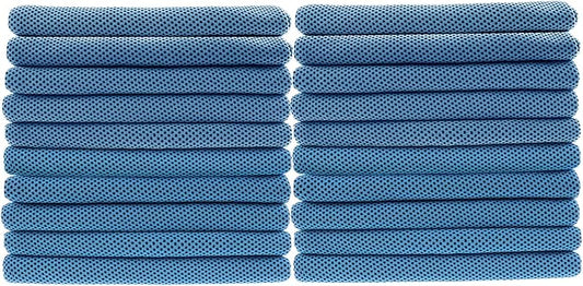 Peicees 20 Pack Microfiber Neck Cooling Towels Sports Sweat Towels Sweat Headband for Travel Beach Swimming Camping Climbing Gym Yoga Workout Backpacking, Gray