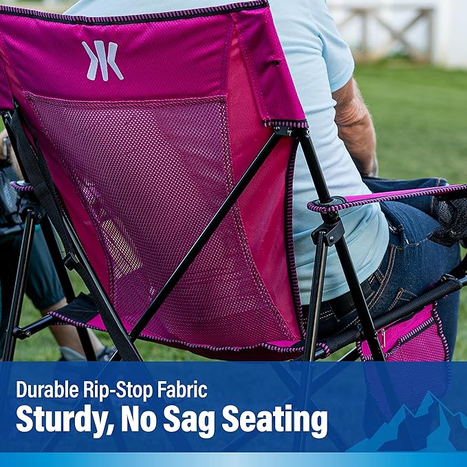 Kijaro Dual Lock Portable Camping Chairs - Enjoy the Outdoors with a Versatile Folding Chair, Sports Chair, Outdoor Chair & Lawn Chair - Dual Lock Feature Locks Position – Jasper Green