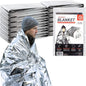 72 HRS MIL-SPEC Emergency Space Blankets – Mylar Survival or Emergency Thermal Blankets for Camping, Hiking, Marathon, First Aid, Emergency Preparedness, Extreme Weather, Shelter (12-Pack)