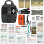 RHINO RESCUE IFAK Trauma Kit with C-A-T Tourniquet, Tactical First Aid Kit Molle Pouch for Military, Combat, Car, Camping, Hiking, Travel， FSA HSA Eligible (Black)