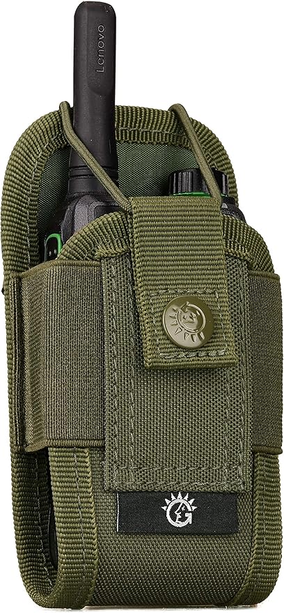 SINAIRSOFT Nylon Radio Holster, Universal Radio Case Lightweight Military Interphone Storage Bag Pouch for Molle System Walkie Talkies Holster Accessories