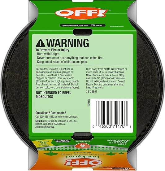 OFF! Triple Wick Scented Citronella Candle Bucket, Outdoor Candle, Burn Time up to 50 Hours, Provides Ambiance and a Gentle Glow for Outdoor Occasion , 23 oz (Pack of 6)