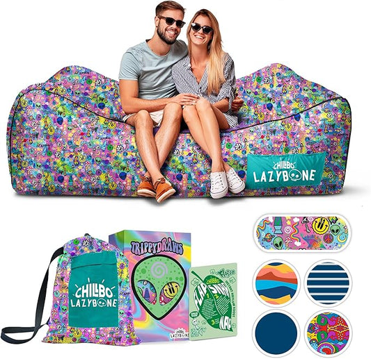 Chillbo Inflatable Couch – Cool Inflatable Chair. Upgrade Your Camping Accessories. Easy Setup is Perfect for Hiking Gear, Beach Chair and Music Festivals.